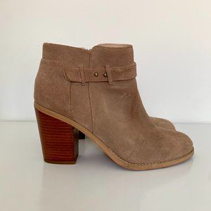 Tan Heeled Booties